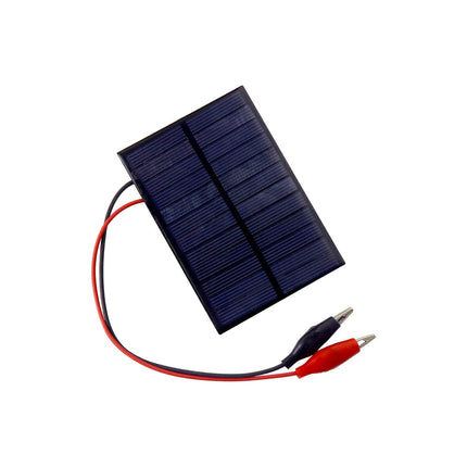 Electronic Spices 99mm X 69mm 6v 180mah Rectangle Shape Polycrystalline Mini Epoxy Solar Panels With Alligator Clip Pack of 1pcs 