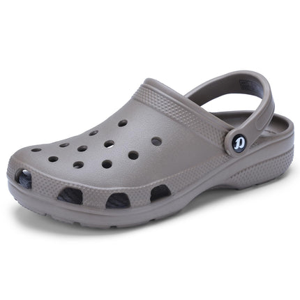DOCTOR EXTRA SOFT Men's Classic Casual Clogs/Sandals with Adjustable Back Strap for Adult | Comfortable & Light Weight | Stylish & Anti-Skid | Waterproof & Daily Mules For Gents/Boys D-501-Coffee-5 UK 