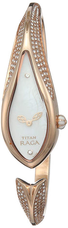 Titan Raga Aqua Mother of Pearl Dial Analog Metal Strap Watch for Women-NS9812WM01 