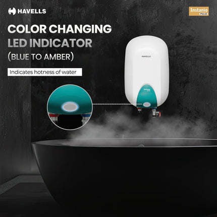 Havells Instanio Prime 25L Storage Water Heater(Geyser)|Faster Heating|Safer to use|Saves electricity|Engineered for Hard Water|Color Changing LED Indicator|Anti Rust Tank|Heavy Duty Heating Element 