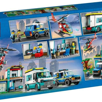 LEGO City Emergency Vehicles HQ 60371 Building Toy Set (706 Pcs),Multicolor 