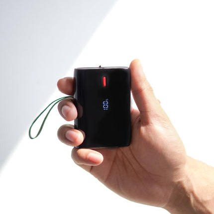 boAt EnergyShroom PB300 Air 10000 mAh 22.5W Pocket Size Power Bank with Compact and Lightweight Design, LED Battery Display, 12 Layer Smart IC Protection & Smart Power Management(Carbon Black) 