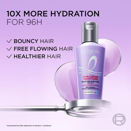 L’Oréal Paris Hyaluron Moisture Hair Serum with hyaluronic acid for bouncy,frizz-free hair, 40 ml 