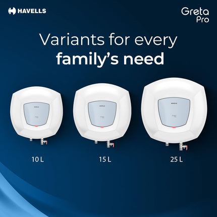 Havells All New Greta Pro 10L 5 Star Storage Water Heater (Geyser) | Faster Heating | Safe to use | Saves electricity |Engineered for Hard Water | Feroglas Coated Anti Rust Tank | Made in India 