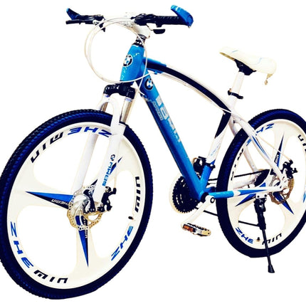 Amaze BMV X6 Sleek Cruiser Bicycle | 26-Inch White Bike with 21-Speed Gears, Dual Disc Brakes, Hydraulic Suspension, and Strong Carbon Steel Frame | Great for City Rides and Off-Road Adventures 