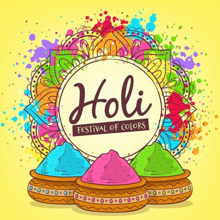 Piccadio Farms Holi Gift Pack with Sun Dried Fruit Cocktail 100g, Natural Gulal Colours 2x80g with Greeting Card 