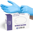 AM SAFE-X Nitrile Gloves Powder-Free, Blue (Medium) -100 Pieces 