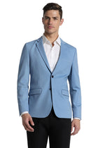Peter England Men's Blazer (PIBZSNSPA62868_Blue 