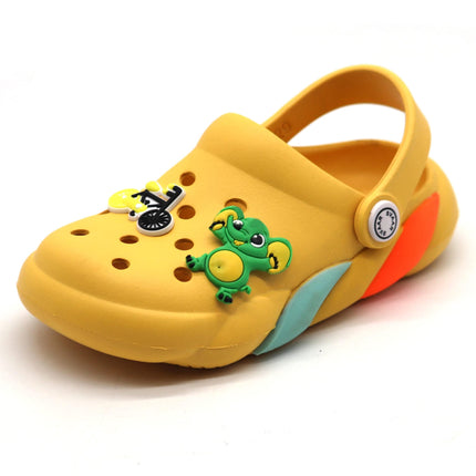 SVAAR Slingback Clog Shoes for Boys & Girls || Indoor & Outdoor Sandals Clogs for Kids with 4 Cartoon Charm 