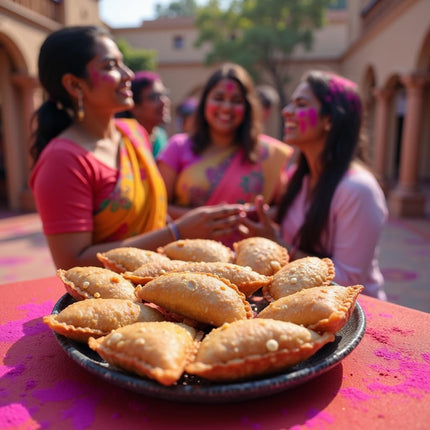 Authentic Homemade Gujiya By Savita Kitchen | Traditional Indian Sweet | Made with Khoya, Dry Fruits, and Cardamom | Crispy & Delicious | Perfect for Holi, Diwali, and Festive Gifting | Fresh, Handcrafted, and Festive Mithai Box (400g) (12 Piece Approx) 