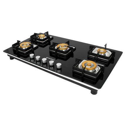 Faber 90 cm Hobtop 5 Burner, Auto Ignition (HOB HTG 905 CRS BR CI) 