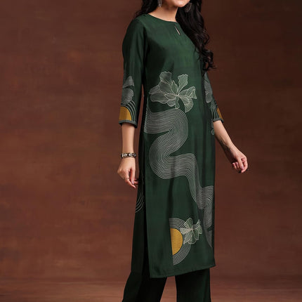 Libas Women's Silk Blend Kurta Set (36771O 