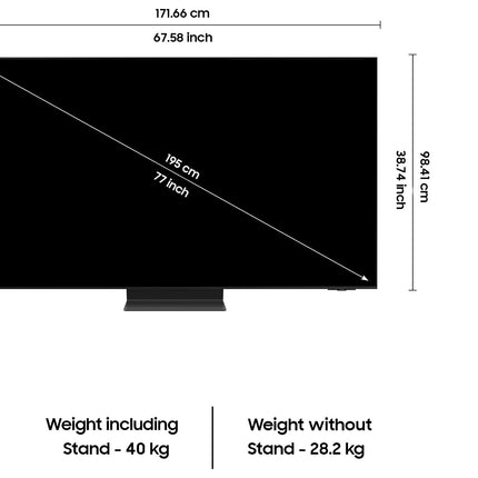 Samsung 193 cm (77 inches) 4K Ultra HD Smart OLED TV QA77S95DAULXL (Graphite Black) 
