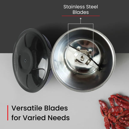 Prestige Iris 750 Watt 4 Jar Mixer Grinder | 3 Stainless Steel Multipurpose Jars and 1 Juicer Jar | Black | 750W 