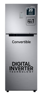 Samsung 236L 3 Star Convertible 3 In 1 Digital Inverter Frost-Free Double Door Refrigerator Appliance (RT28C3733SL/HL,Ez Clean Steel) 