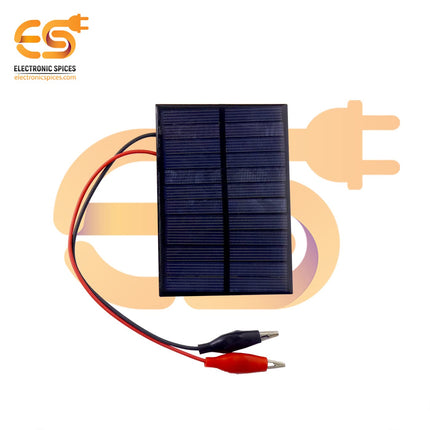 Electronic Spices 99mm X 69mm 6v 180mah Rectangle Shape Polycrystalline Mini Epoxy Solar Panels With Alligator Clip Pack of 1pcs 
