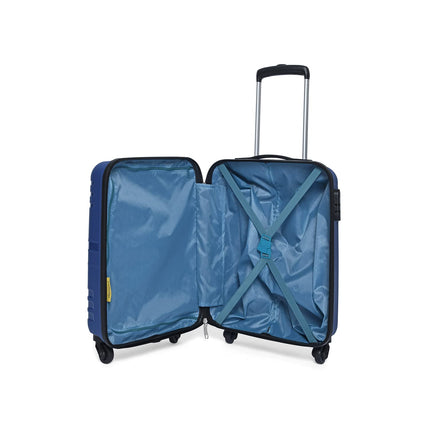 Aristocrat Airstop Cabin Luggage- 53cm, Elanza Blue, Hardcase, 4 Wheels 360 Degree Rotation, Secured Combination Lock, Spacious, for Men & Women,7 Year Warranty 