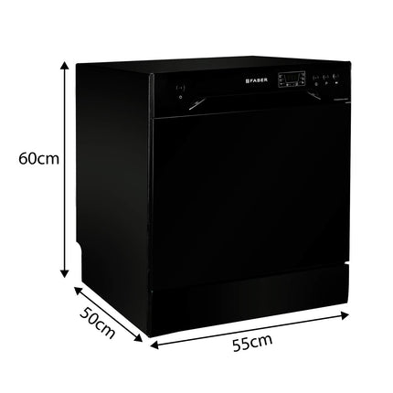 Faber table top 8 Place Setting Dishwasher (FFSD 6PR 8S Ace Black) 
