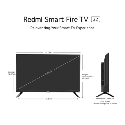Redmi 80 cm (32 inches) F Series HD Ready Smart LED Fire TV L32R8-FVIN (Black) 