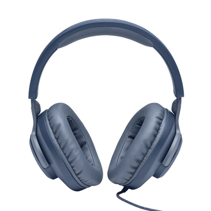 JBL Quantum 100 Wired Over Ear Gaming Headphones with Mic, 40mm Realistic Dynamic Drivers, Detachable Boom Mic, 1kHz Sensitivity, Memory Foam Cushioning, PC/Mobile/PS/Xbox/Nintendo/VR Compatible-Blue 