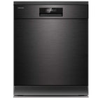TOSHIBA 15 Place Settings (DW-15F2(BS)-IN, Black Stainless Steel, UV-LED For Better Hygiene), Large 