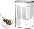 Greek Yogurt Strainer, 1100ml Multi Yoghurt Maker Strainer with Fine Mesh Bag & Lid for Thick Greek Yogurt, Soybean Milk, Kefir, Berries, Soup, Fruit Juice, Coffee 