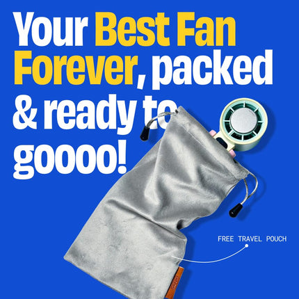NUUK BFF Hand Fan, 13000 RPM Personal Fan with IceTouch™ Cooling | 3600mAh USB Rechargeable Battery [Up to 10H] | Quiet Foldable Fan for Travel, Commute, Office, Makeup & Outdoor | 100-Speed Dial 