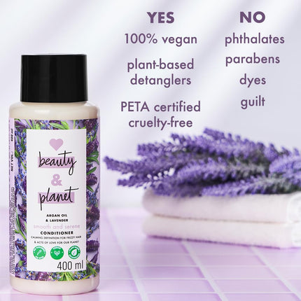 Love Beauty & Planet Argan Oil and Lavender Paraben Free Smooth and Serene Conditioner|| No Parabens|| No Dyes|| 400ml 
