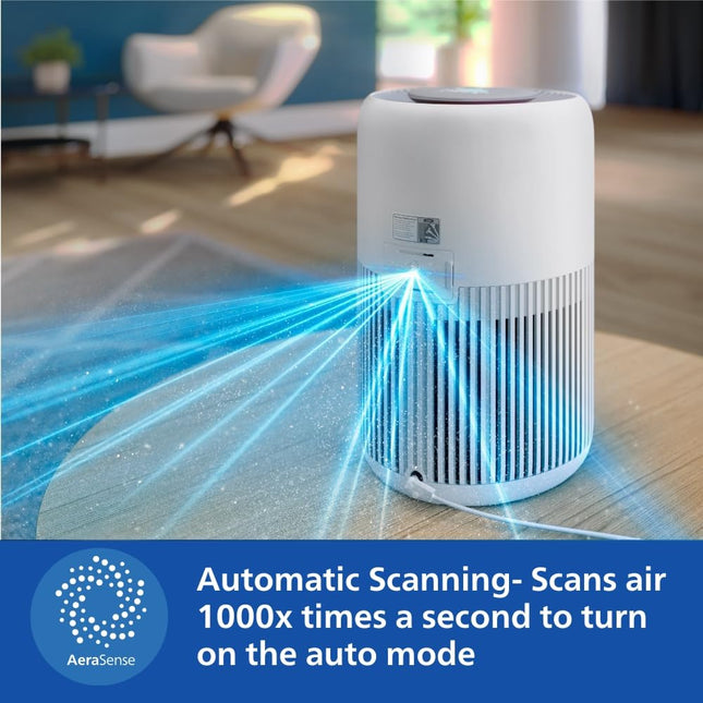 Philips AC0920 Smart Air Purifier for Home| Real Time AQI Display | Covers upto 300 sqft|Removes 99.97% of Viruses,Allergens,Dust and PM2.5 |HEPA Filter|Filter Life Upto 9000 Hrs | Ideal for Bedrooms 