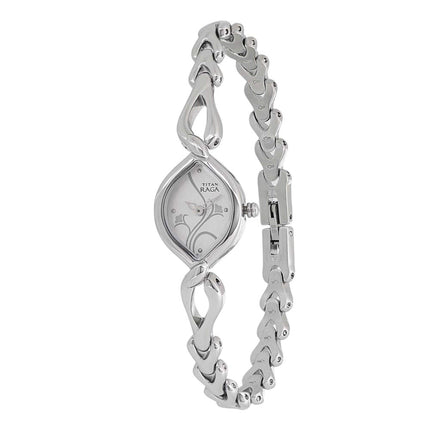 Titan Raga Analog White Dial Women's Watch -NM2455SM01 / NL2455SM01/NP2455SM01 