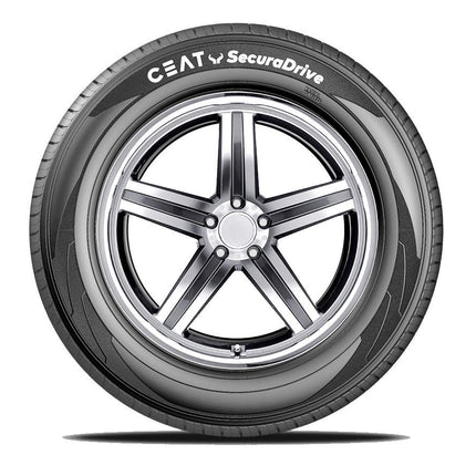 Ceat SecuraDrive 215/60 R16 95H Tubeless Car Tyre,Black,Medium 
