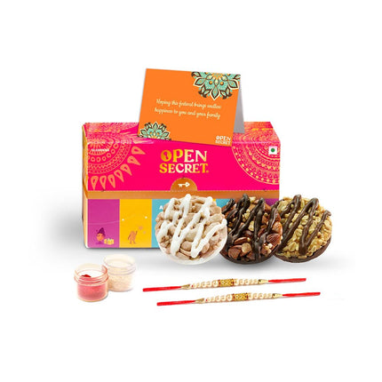 Open Secret Festive Gift Box | Combo of 4 | Cookies Gift Hamper, Cookies, Gift Hamper, Holi Gift Hampers, Gift Set, Corporate Gifts for Employees with Festive Card 