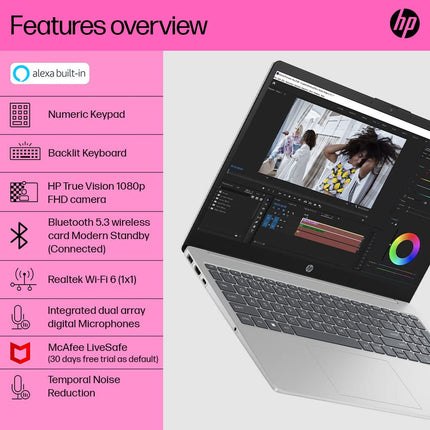 HP 15 AMD Ryzen 3 7320U (8GB Ram/512GB SSD/Fhd/15.6" (39.6 Cm)/Backlit Keyboard/Windows 11/Ms Office 21/1.59Kg/Silver) Fc0026Au Laptop 