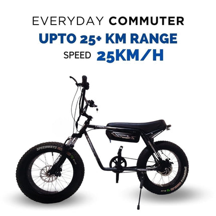VIGOREBIKE Men ZE Electric Cycle with Dual Disc Brakes, 350w Hub Motor, 5.8Ah Li-Ion Battery, 95% Pre-Assembled with Charger, Black Color,Fat Tyre Cycle 20 x 400 Inches, 20 Inch 