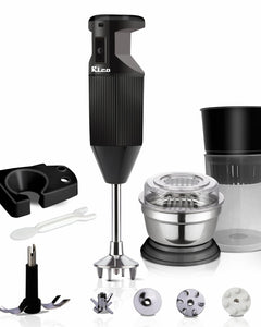 Rico Heavy Duty Portable Hand Blender For Kitchen | 2 Years Replacement Warranty | 5 Blades for Making Juice, Chutney, Smoothie, Whipping & Chopper for Easy Cutting | Non Seed Crushing Juicer Blade 