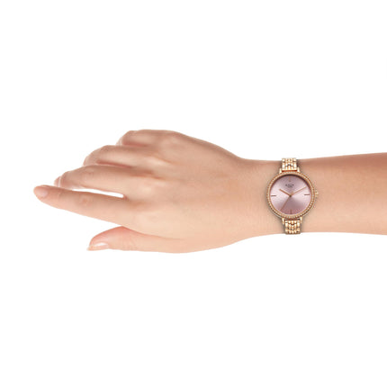Titan Raga Showstopper Quartz Analog Pink Dial Metal Strap Watch for Women-95286WM01 