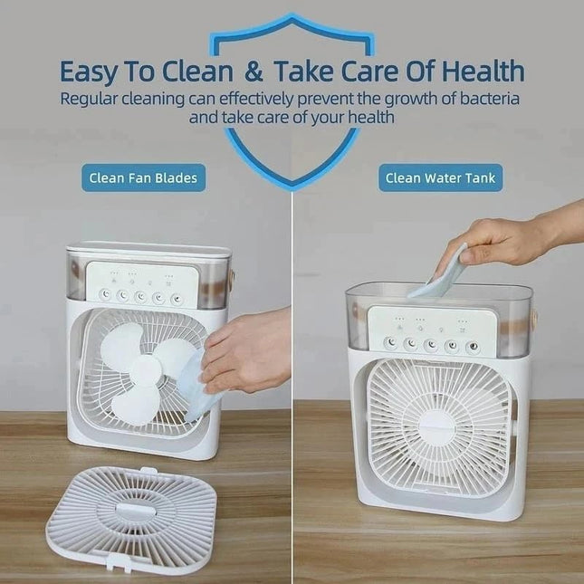 Portable Air Conditioners - Small AC Quiet Personal Air Cooler,USB Powered Mini Desktop Cooling Misting Fan, 1 | 2 | 3 Timer 3 Smart Speeds,360°Adjustment Office, Home, Room, Carved Design (MULTI) 