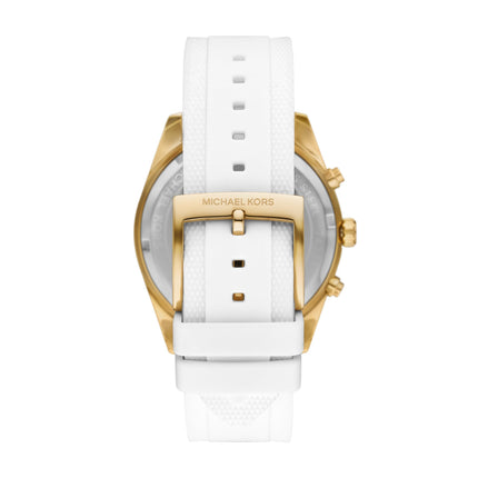 Michael Kors Silicone Analog White Dial Women's Watch-Mk7484, Band Color-White 