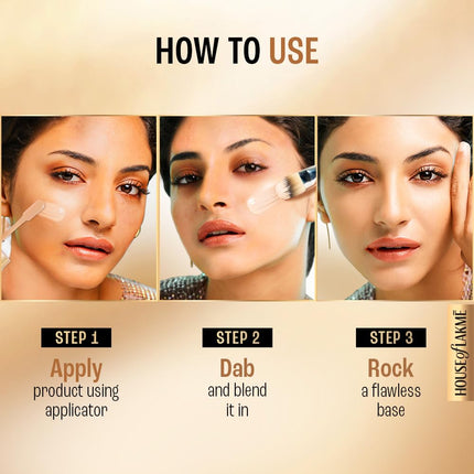 Lakmé 9To5 Primer + Matte Perfect Cover Foundation, W120 Warm Crème, 25 ml 
