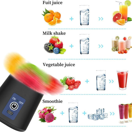DADLM® Portable Blender, USB Rechargeable Mini Juicer Blender,Electric Juicer Bottle Blender Grinder Mixer, Personal Size Blender for Juices, Shakes and Smoothies,Fruit Juicer Machine (1) 