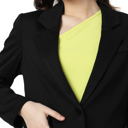 Vero Moda Women's Single-Breasted Blazer Regular (297921201- Black_M) 