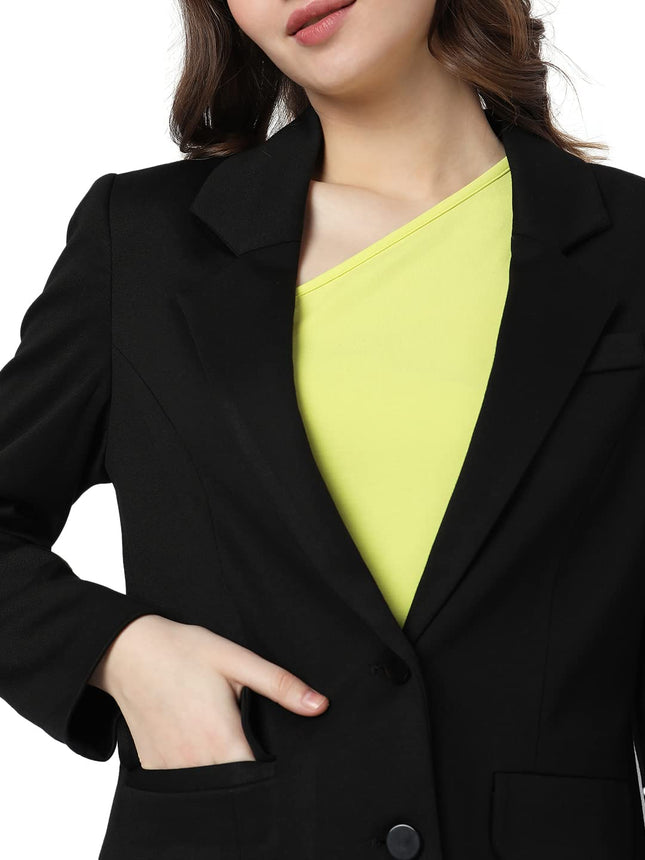 Vero Moda Women's Single-Breasted Blazer Regular (297921201- Black_M) 