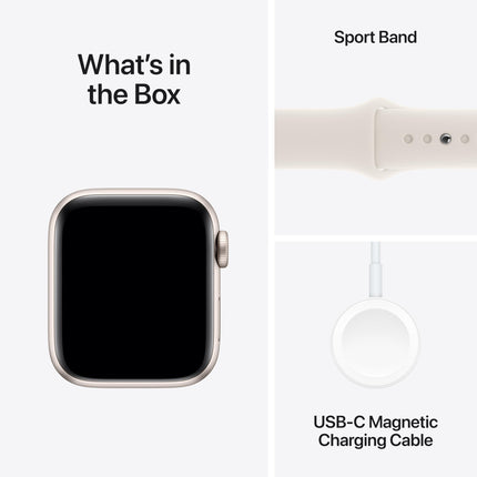 Apple Watch SE (2nd Gen, 2023) [GPS 40mm] Smartwatch with Starlight Aluminum Case with Starlight Sport Band. Fitness & Sleep Tracker, Crash Detection, Heart Rate Monitor, Retina Display 