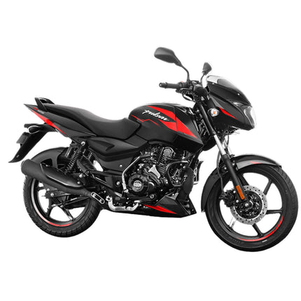 Bajaj Pulsar 125 DI Carbon UG Motorbike/Motorcycle | Ebony Black & Red Decals booking for Ex-Showroom 