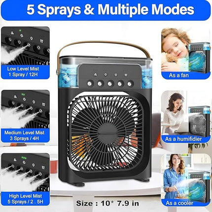 VICARI-Portable-Air-Conditioner-Small-Ac-Quaite-Personal-Air-cooler-Usb-Power-Mini-Desktop-Cooling-Misting-fan-1/2/3-Timer-With-speed-360-Adjustable-For-Office-Room-Desk-And-Car-(Multi-color) 