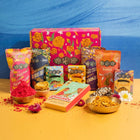 Bombay Sweet Shop Holi Gift Hampers | Holi Treat Box (8 Products) | Gourmet Gift Hamper | Chocolate, Namkeen Snacks| Gulaal Holi Colors | Gift for Men and Women | Healthy Snacks | Premium Gift Hamper 