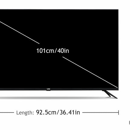 VW 101 cm (40 inches) Linux Frameless Series Full HD Smart LED TV VW40C3 (Black) | with 18 Months Warranty 