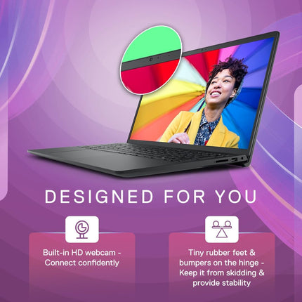 Dell Inspiron 3535, Windows 11 Home, AMD Ryzen 3 7320U Processor, (8GB RAM/512GB SSD/Window 11/Ms Office' 21/15.6"(39.62 Cm) FHD Display/15 Month Mcafee/Carbon Black/1.67Kg Thin & Light Laptop 