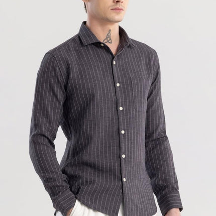 SNITCH Solstice Grey Stripe Shirt 
