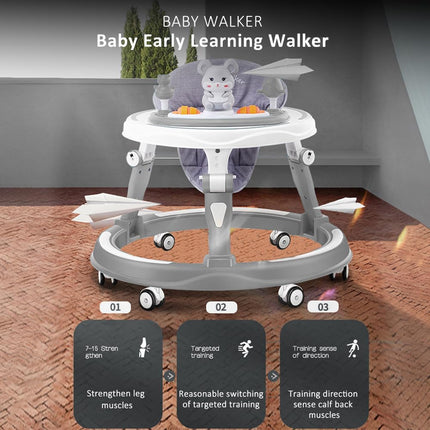 StarAndDaisy 360 Baby Walker 6-24 Months / 7 Level Height Adjustment Walker for Kids Boy and Girl with Intergrated RGB Lights, Switchable Food & Musical Toy Tray/Premium Baby Activity Walker 